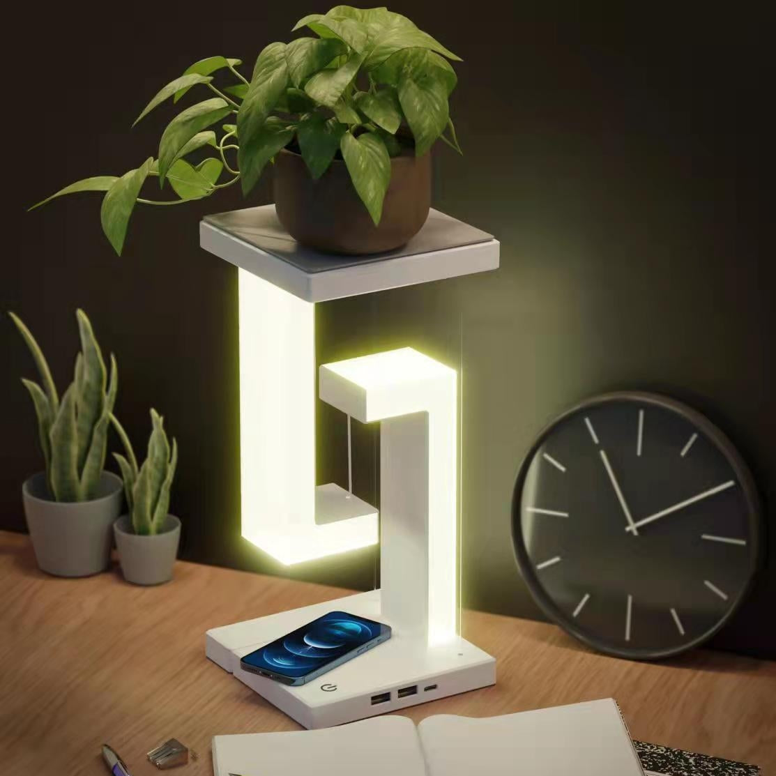 Levitating Wireless Charging Lamp — Floating Light for Bedroom & Living Room