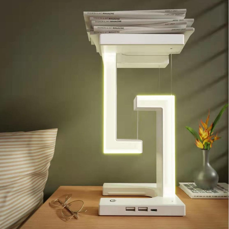 Levitating Wireless Charging Lamp — Floating Light for Bedroom & Living Room