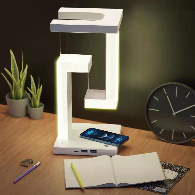 Levitating Wireless Charging Lamp — Floating Light for Bedroom & Living Room